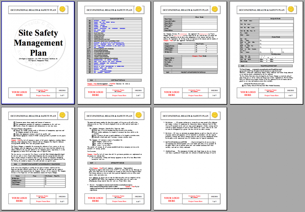 Health And Safety Management Plan Template South Africa